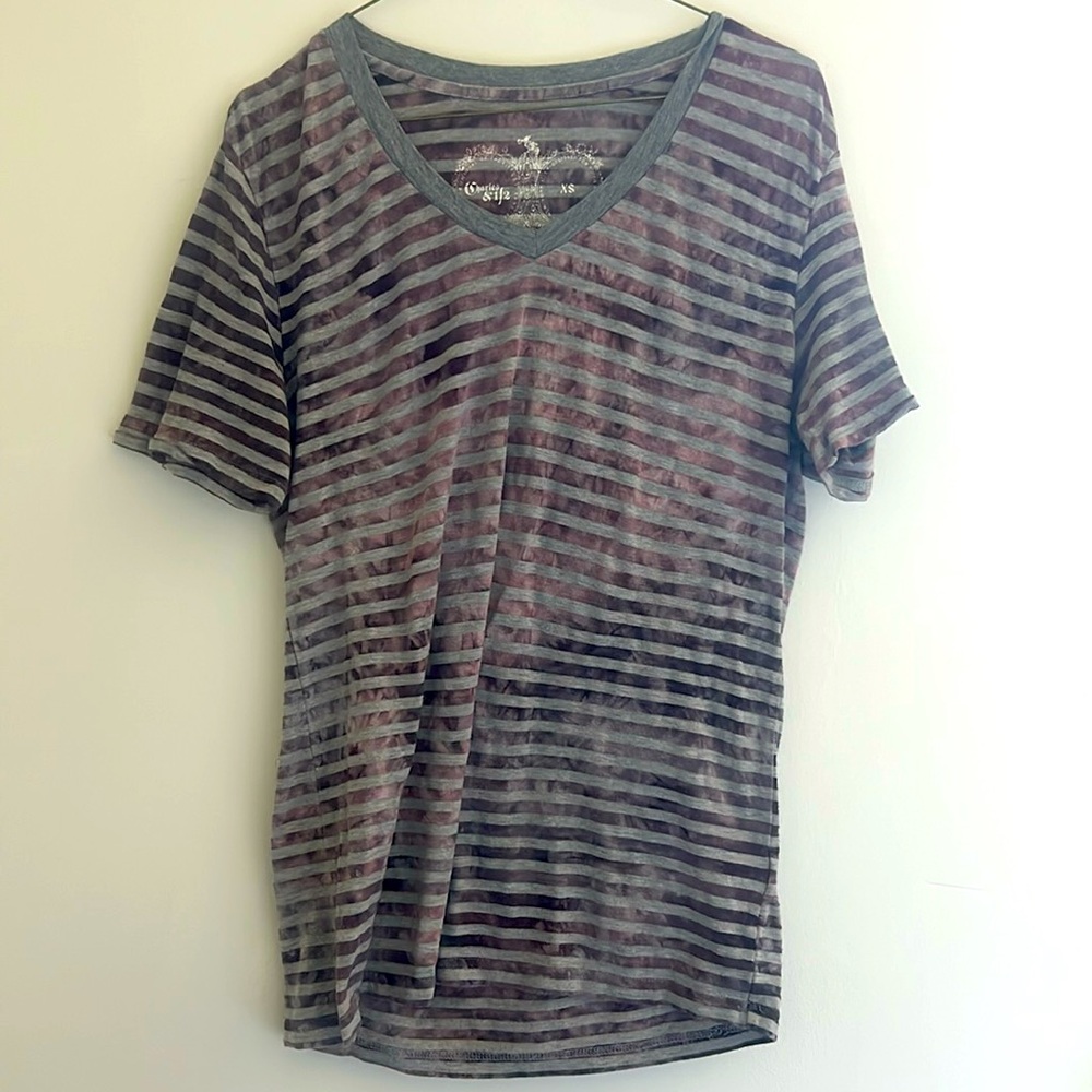 Hip Moody Striped T Shirt Emo, Grunge Hip